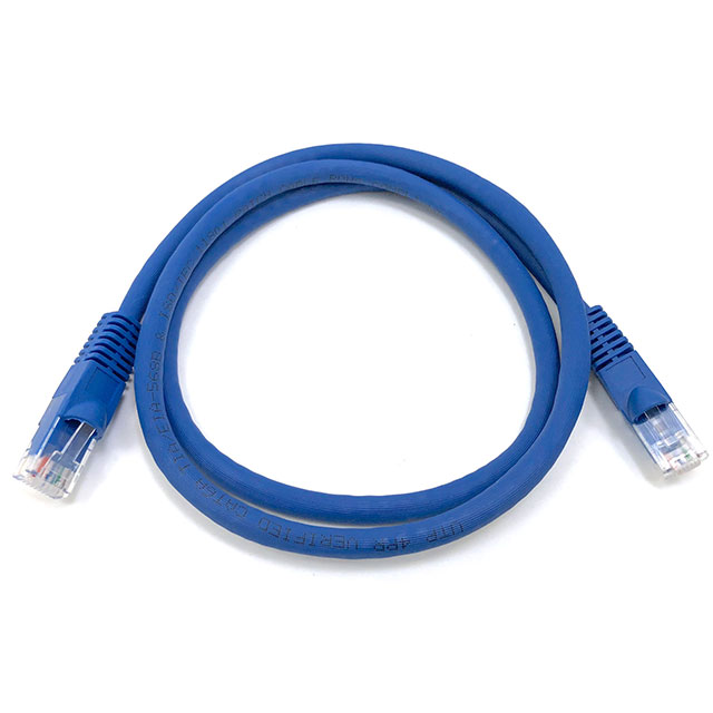 E09-003BL 3 ft. CAT 6A UTP Molded Patch Cable, Blue