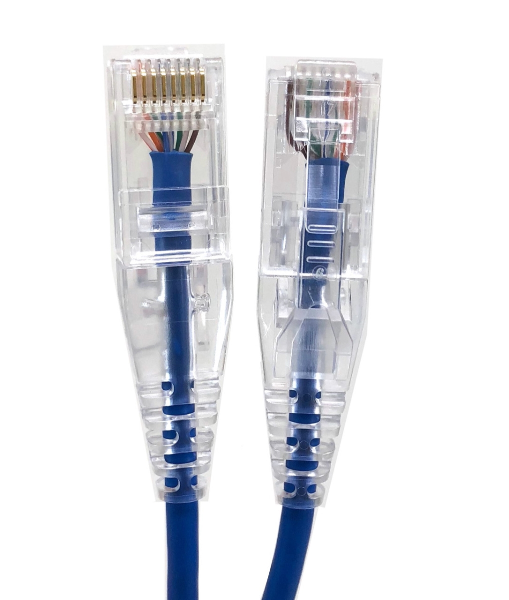 14 ft. Slim 28AWG CAT 6A UTP Patch Cable, Blue