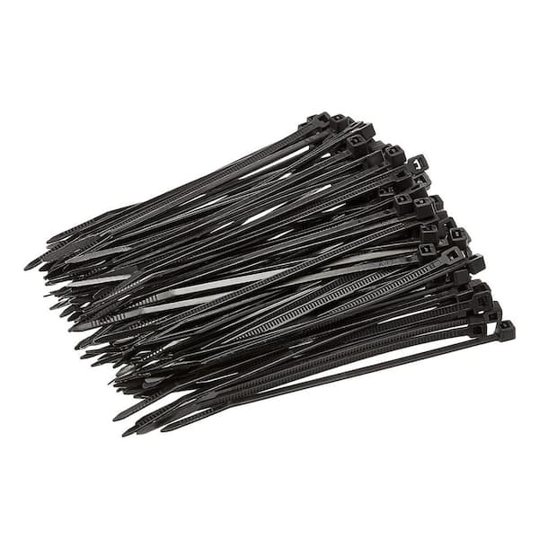 MSC-204B-3P 8 in. Cable Zip Tie - 40 lbs Multi-Purpose Self-Locking - Black - Pack of 300