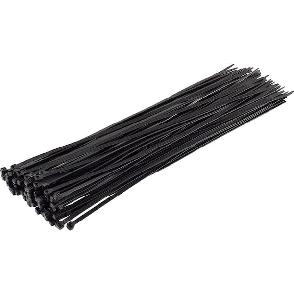 MSC-224B-5P 24 in. Cable Zip Tie - 175 lbs Multi-Purpose Self-Locking - Black - Pack of 500