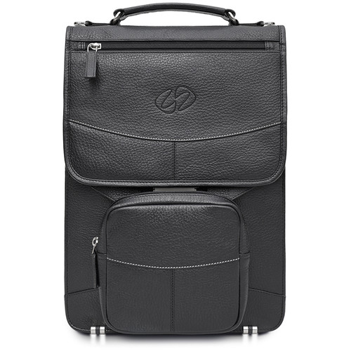 Picture of MacCase LVB-BK-PH-BP Premium Leather Vertical BriefCase Full Options&#44; Black