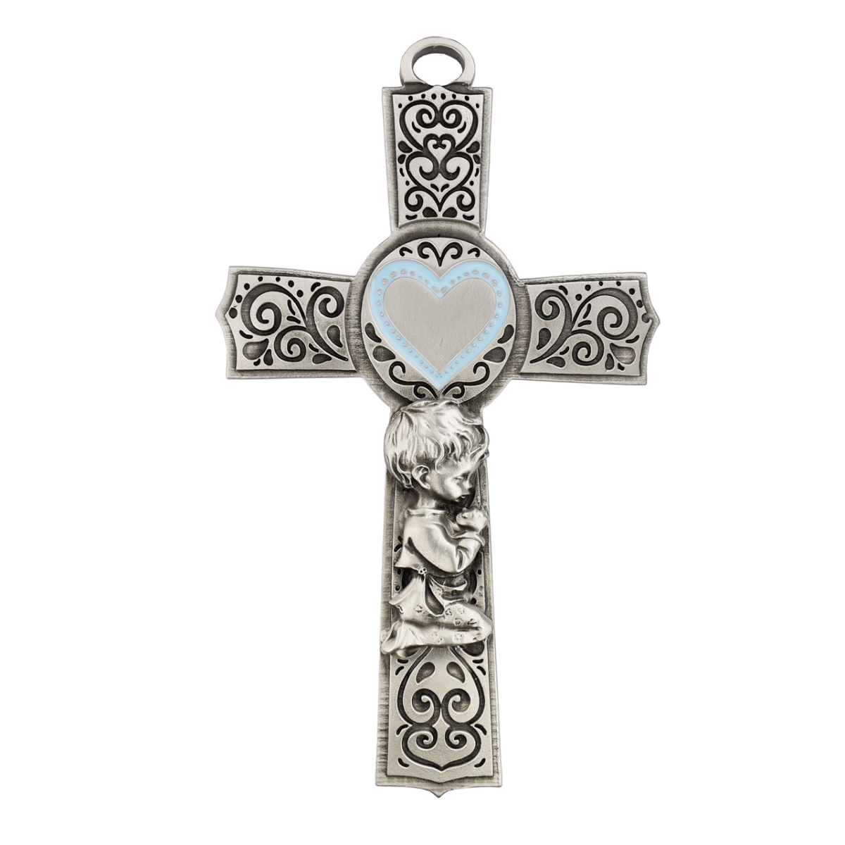 Picture of McVan 73-62 5.75 x 3.25 x .18 in. Pewter Baby Girl Cross