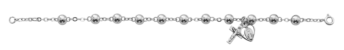 7.5 in. & 6 mm Bead All Sterling Bracelet