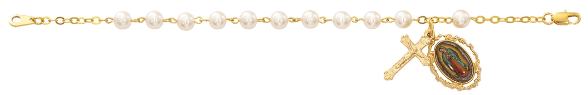 Picture of McVan BR90 7.5 in. Pearl Look Guadalupe Bracelet