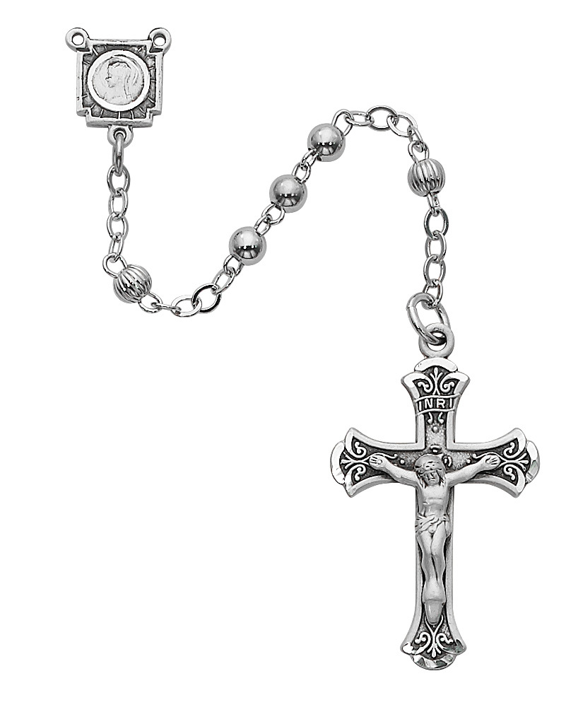 1-4LF 4 mm All Sterling Rosary