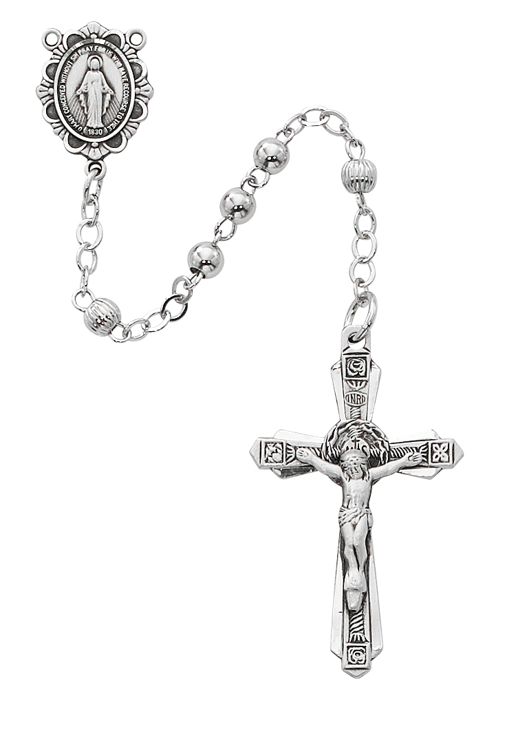 R547LF 4 mm All Sterling Rosary