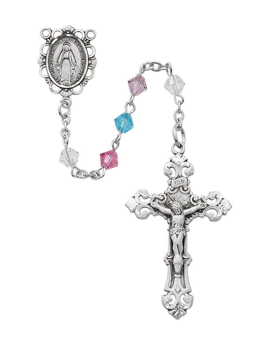 R548LF 5 mm Multi Swarovski Crystal Bead Rosary