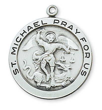 1.13 x 0.99 x 0.8 in. Sterling Silver St.Michael Pendant