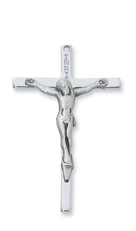 1.61 x 1 x 0.14 in. Sterling Silver Crucifix Pendant