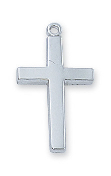 0.79 x 0.45 x 0.5 in. Sterling Silver Cross Pendant for Brass Chain