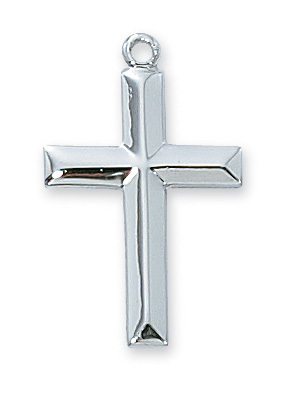 0.92 x .57 x 0.6 in. Sterling Silver Cross Pendant
