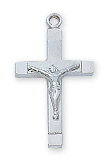 0.81 x 0.45 x 0.1 in. Sterling Silver Crucifix Pendant