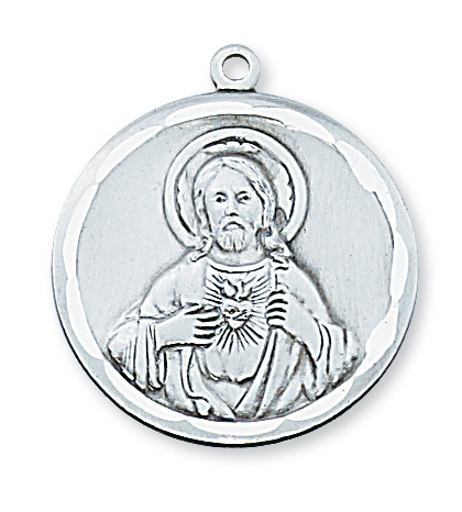 1.14 x 1.08 x 0.9 in. Sterling Silver Scapular Pendant