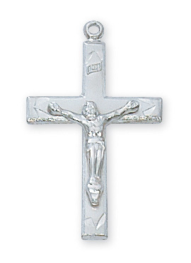 0.92 x 0.55 x 0.9 in. Sterling Silver Crucifix Pendant for Brass Chain