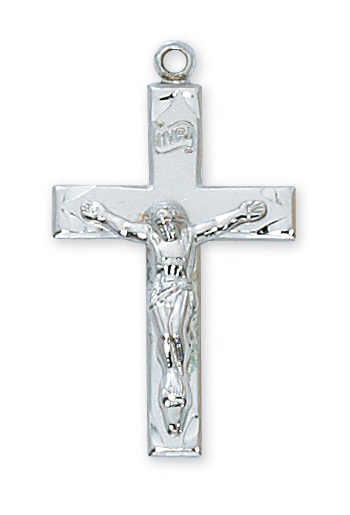 L7028 1.22 x 0.7 x 0.5 in. Sterling Silver Crucifix Pendant