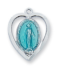 0.62 x 0.49 x 0.6 in. Sterling Silver Miraculous Pendant