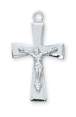 0.87 x 0.5 x 0.8 in. Sterling Silver Crucifix Pendant