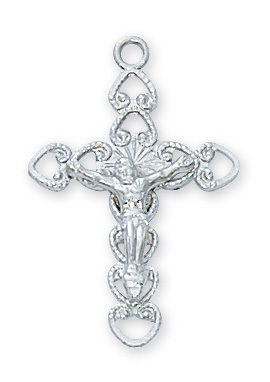 0.93 x 0.61 x 0.9 in. Sterling Silver Crucifix Pendant