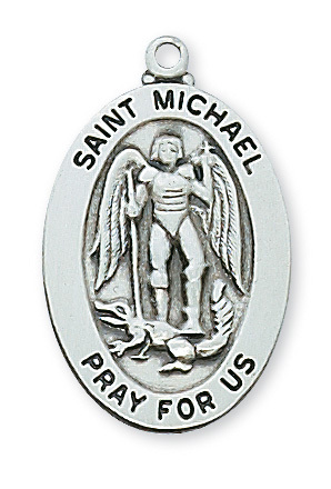 L461MK 1.08 x .66 x 0.7 in. Sterling Silver St. Michael Pendant