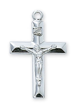 0.92 x .57 x 0.6 in. Sterling Silver Crucifix Pendant