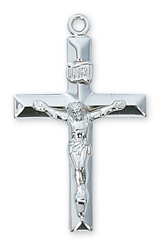 1.26 x 0.76 x 0.7 in. Sterling Silver Crucifix Pendant