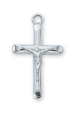 0.83 x 0.47 x 0.7 in. Sterling Silver Crucifix Pendant