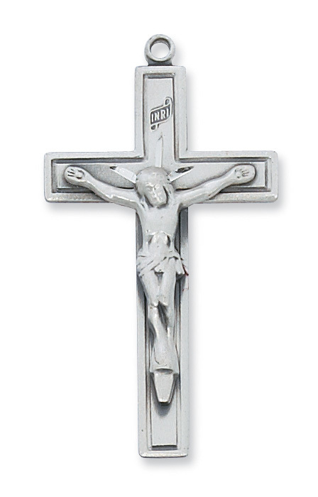 10.76 x .95 x 0.15 in. Sterling Silver Crucifix Pendant