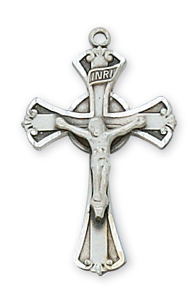 1.05 x 0.63 x 0.1 in. Sterling Silver Crucifix Pendant