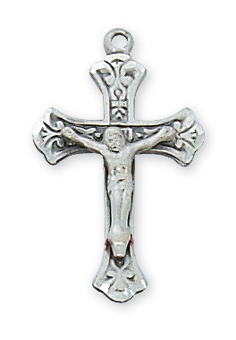 0.9 x 0.56 x 0.1 in. Sterling Silver Crucifix Pendant