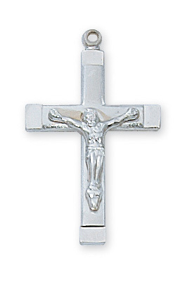0.92 x 0.55 x 0.9 in. Sterling Silver Crucifix Pendant