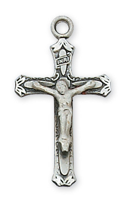 1.03 x 0.57 x 0.1 in. Sterling Silver Crucifix Pendant