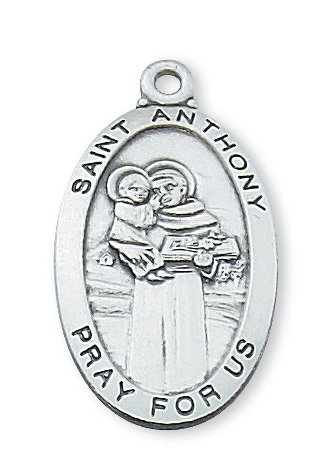 L550AN 1.19 x 0.65 x 0.7 in. Sterling Silver St. Anthony Pendant