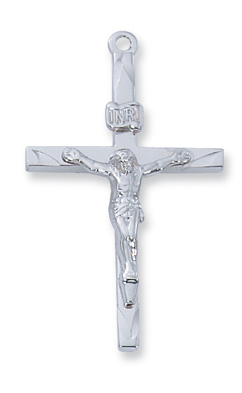 1.39 x 0.82 x 0.16 in. Sterling Silver Crucifix Pendant