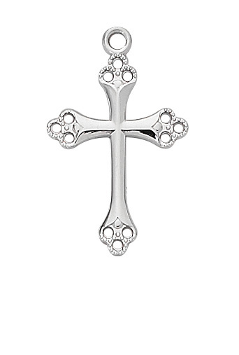 0.94 x 0.59 x 0.5 in. Sterling Silver Cross Pendant