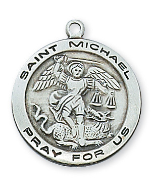 0.87 x 0.75 x 0.7 in. Sterling Silver St. Michael Pendant