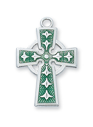L8083E 0.95 x 0.61 x 0.5 in. Sterling Silver Celtic Cross Pendant