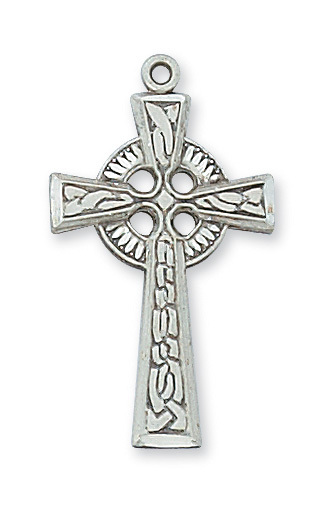 L9038 1.14 x 0.64 x 0.14 in. Sterling Silver Celtic Cross Pendant