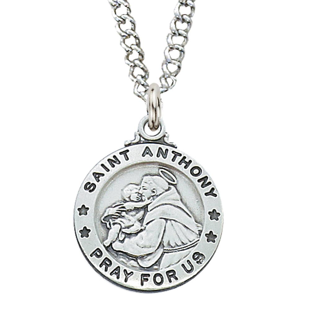 L600AN 0.95 x 0.79 x 0.6 in. Sterling Silver St. Anthony Pendant