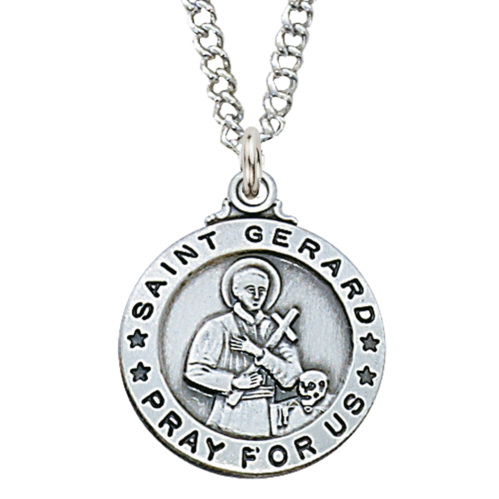0.95 x 0.79 x 0.6 in. Sterling Silver St. Gerard Pendant
