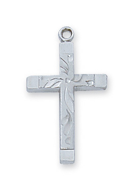 0.81 x 0.45 x 0.1 in. Sterling Silver Cross Pendant