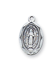 0.49 x .29 x 0.5 in. Sterling Silver Miraculous Pendant