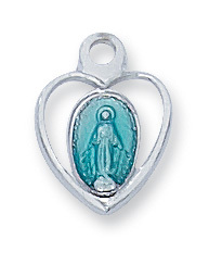0.49 x 0.37 x 0.7 in. Sterling Silver Miraculous Pendant