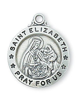 L700EZ 0.75 x 0.63 x 0.6 in. Sterling Silver St. Elizabeth Pendant