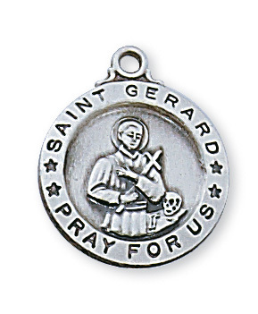 0.75 x 0.63 x 0.6 in. Sterling Silver St. Gerard Pendant