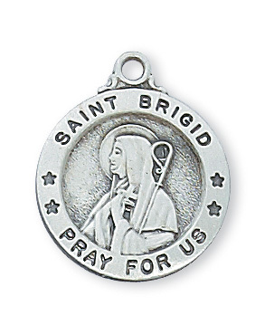 L700BDG 0.75 x 0.63 x 0.6 in. Sterling Silver St. Brigid Pendant
