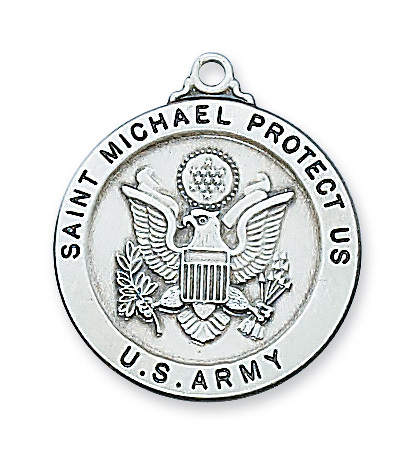 L650AM 1.04 x 0.9 x 0.9 in. Sterling Silver Army Pendant
