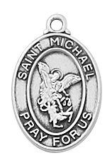 0.58 x 0.38 x 0.44 in. Sterling Silver St.Michael Pendant