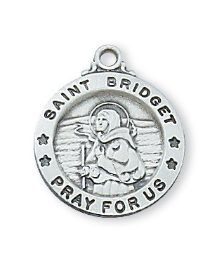 L700BG 0.75 x 0.63 x 0.6 in. Sterling Silver St. Bridget Pendant