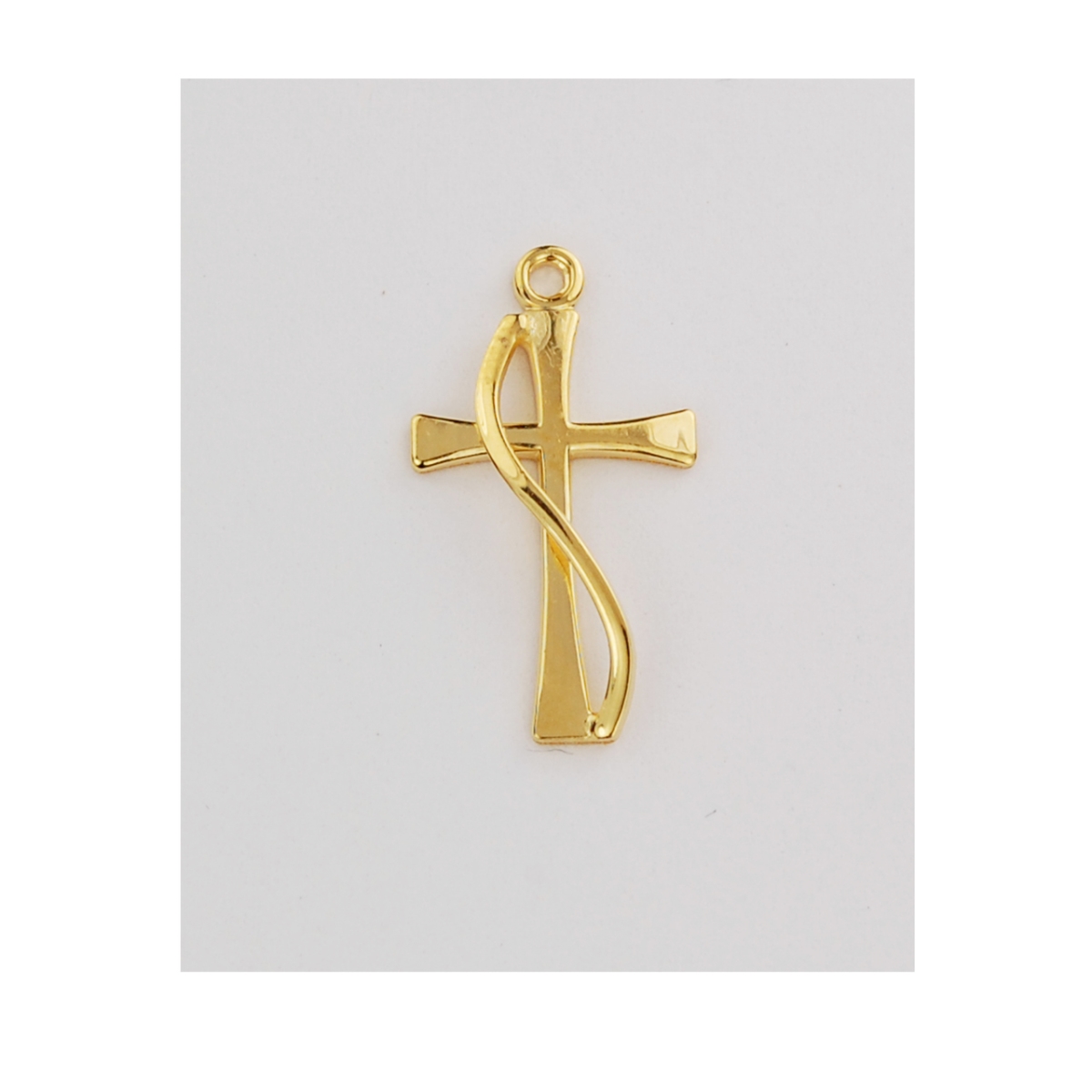 Picture of McVan J9191 0.75 x 0.63 x 0.6 in. Gold Over Sterling Silver Cross