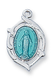 0.64 x 0.38 x 0.6 in. Sterling Silver Miraculous Pendant
